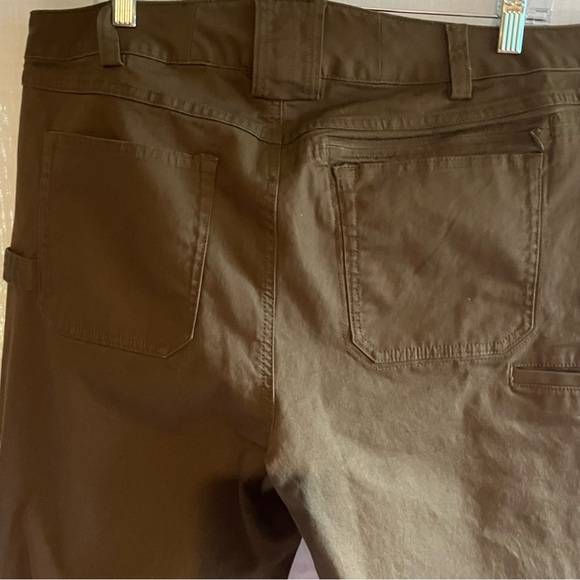 Duluth Trading Co Womens Double Knee stretch work pants 18 x 29 Army Green - Picture 9 of 11